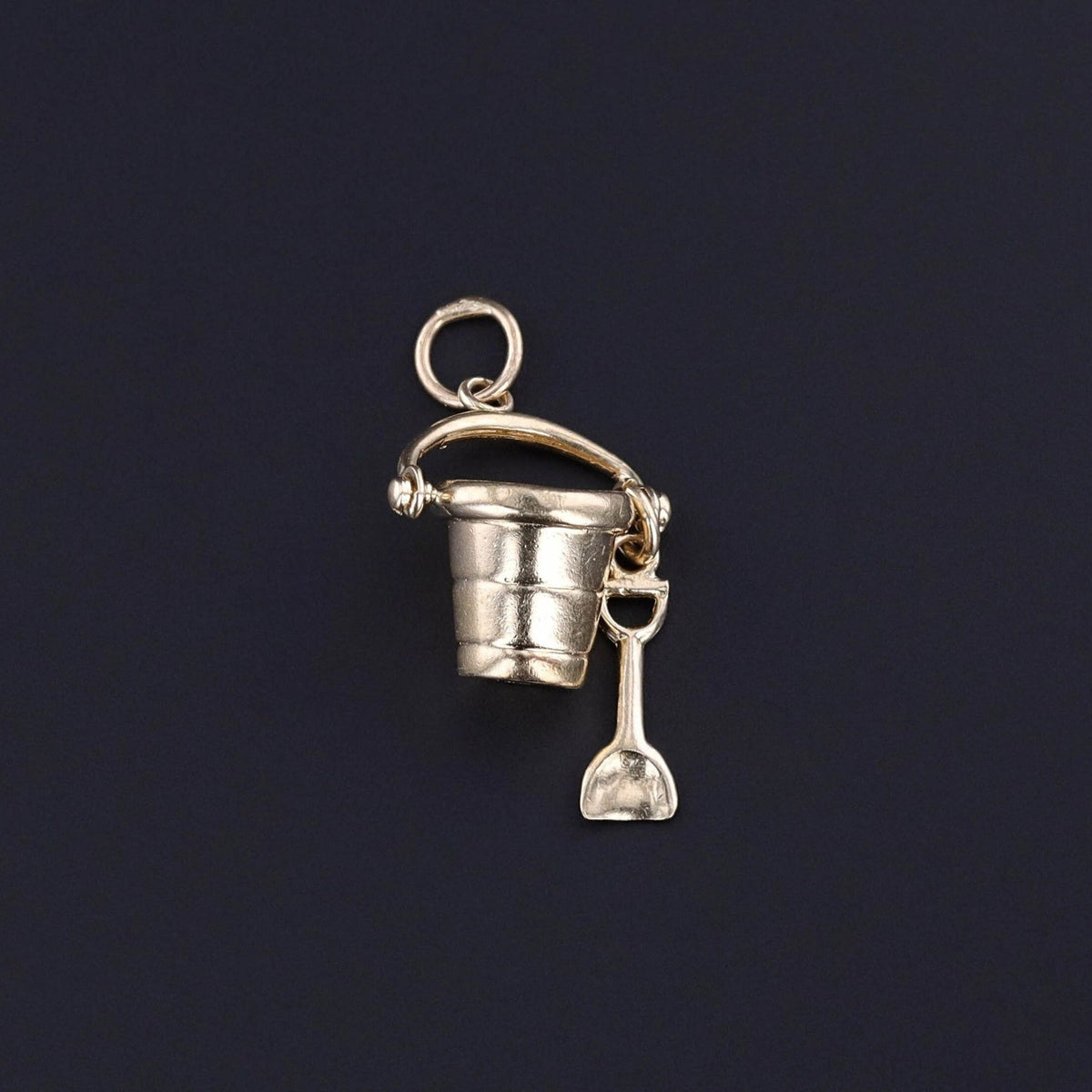 Vintage Sand Bucket Charm of 14k Gold - Trademark Antiques