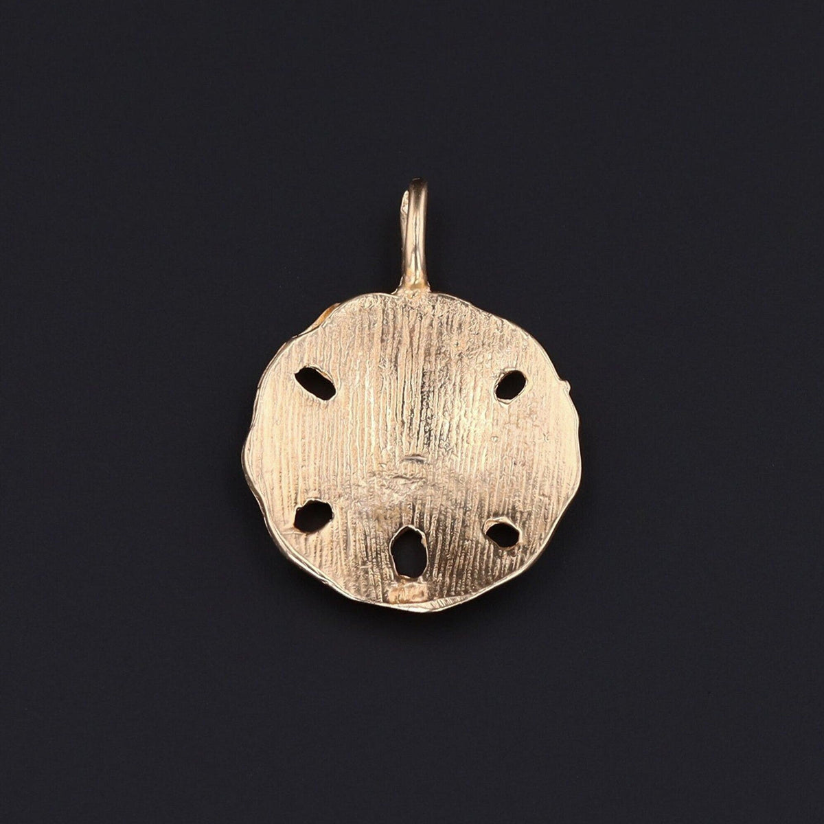 Vintage Sand Dollar Pendant of 10k Gold - Trademark Antiques