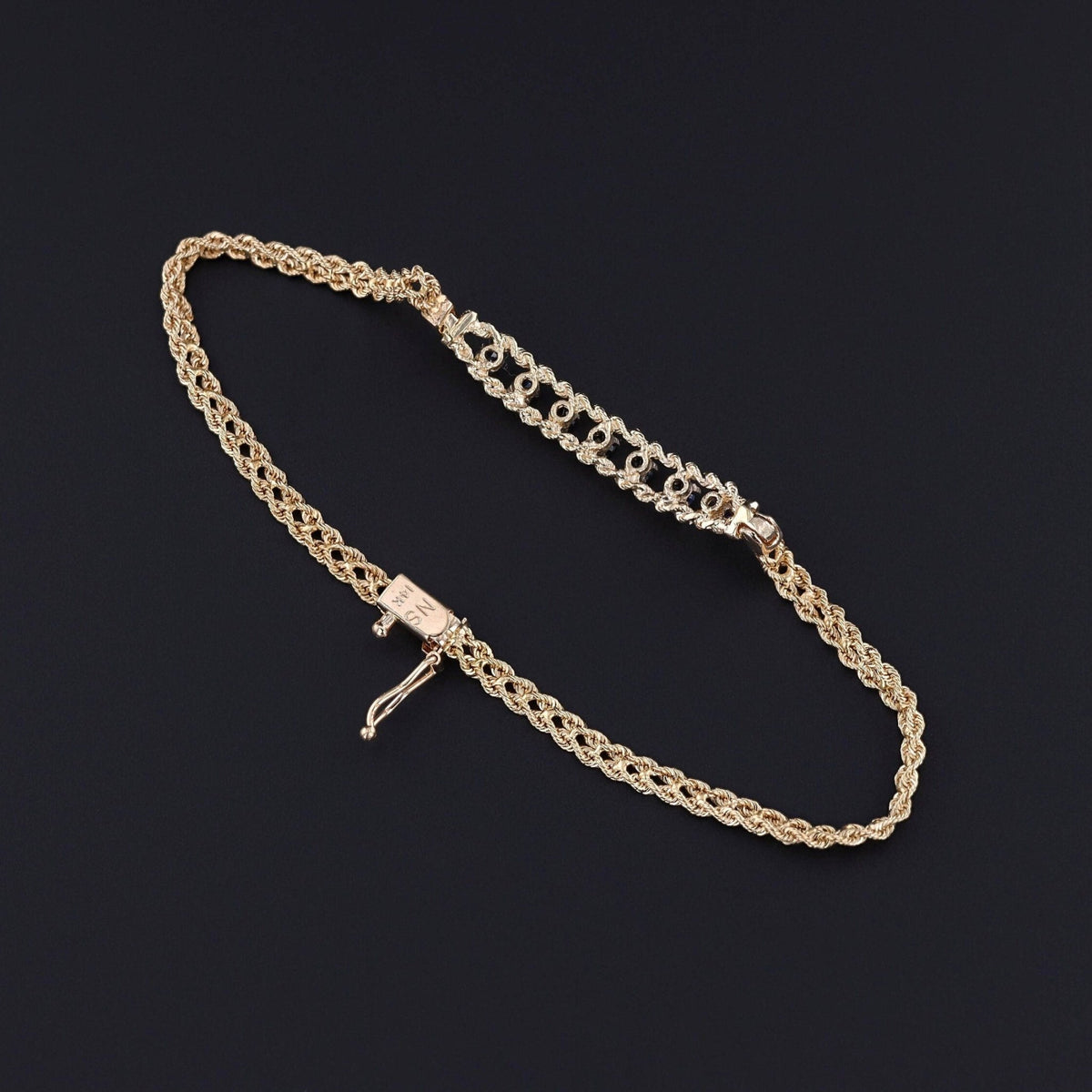 Vintage Sapphire Bracelet of 14k Gold - Trademark Antiques