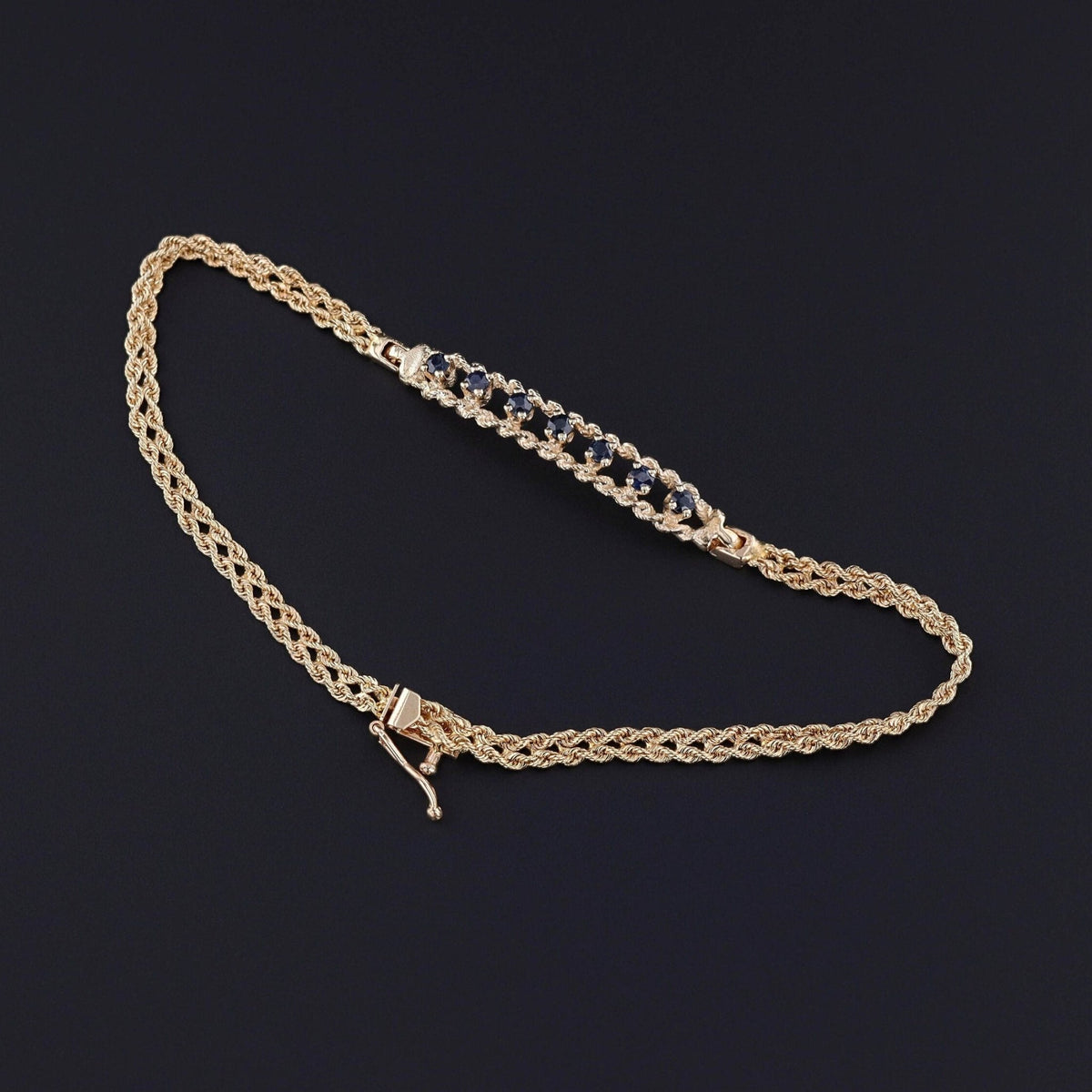 Vintage Sapphire Bracelet of 14k Gold - Trademark Antiques