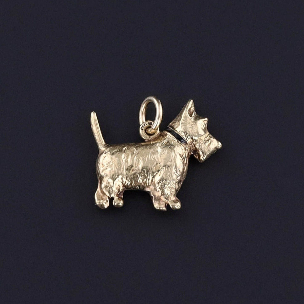Vintage Scottish Terrier Charm of 14k Gold - Trademark Antiques