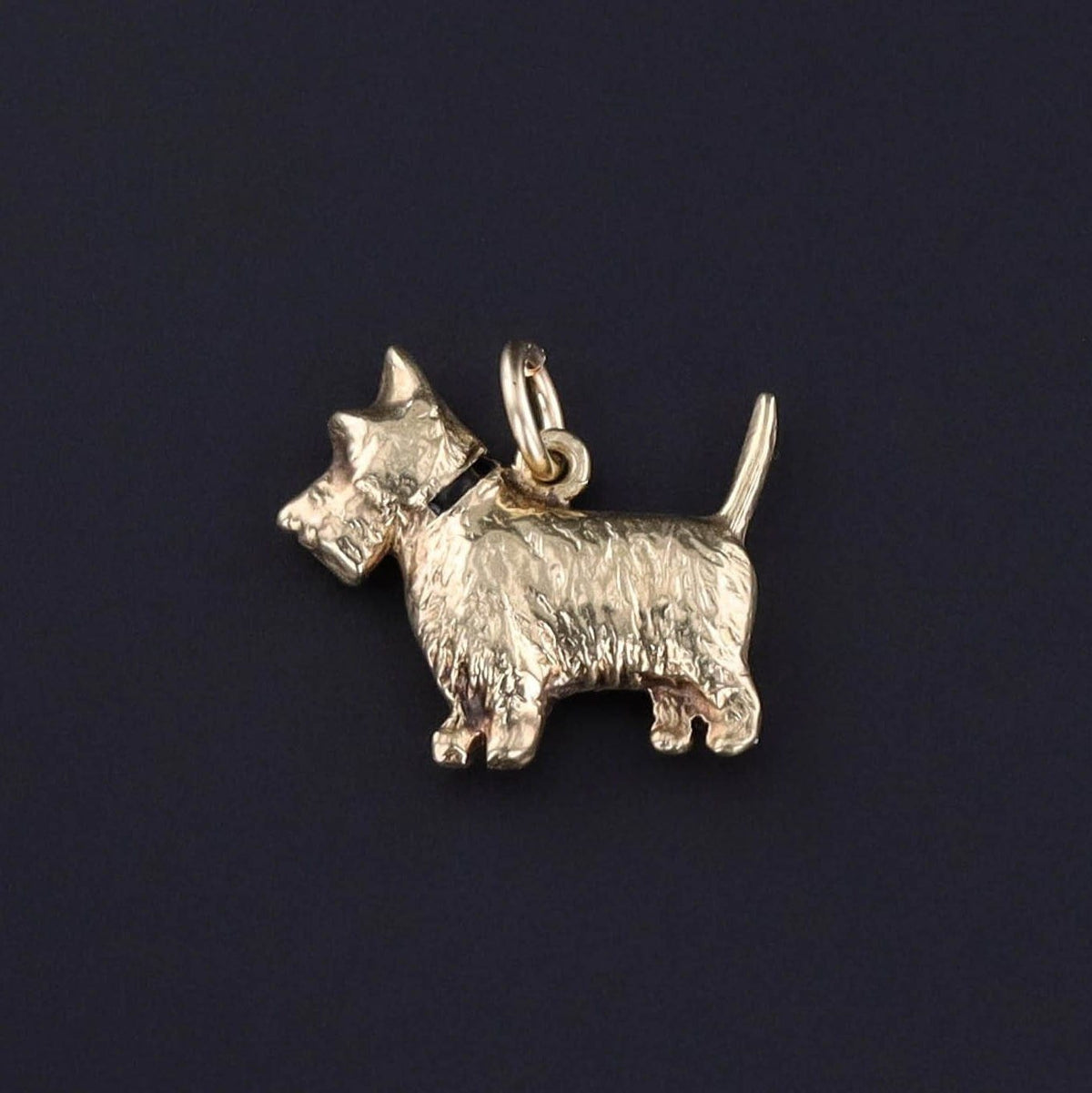 Vintage Scottish Terrier Charm of 14k Gold - Trademark Antiques