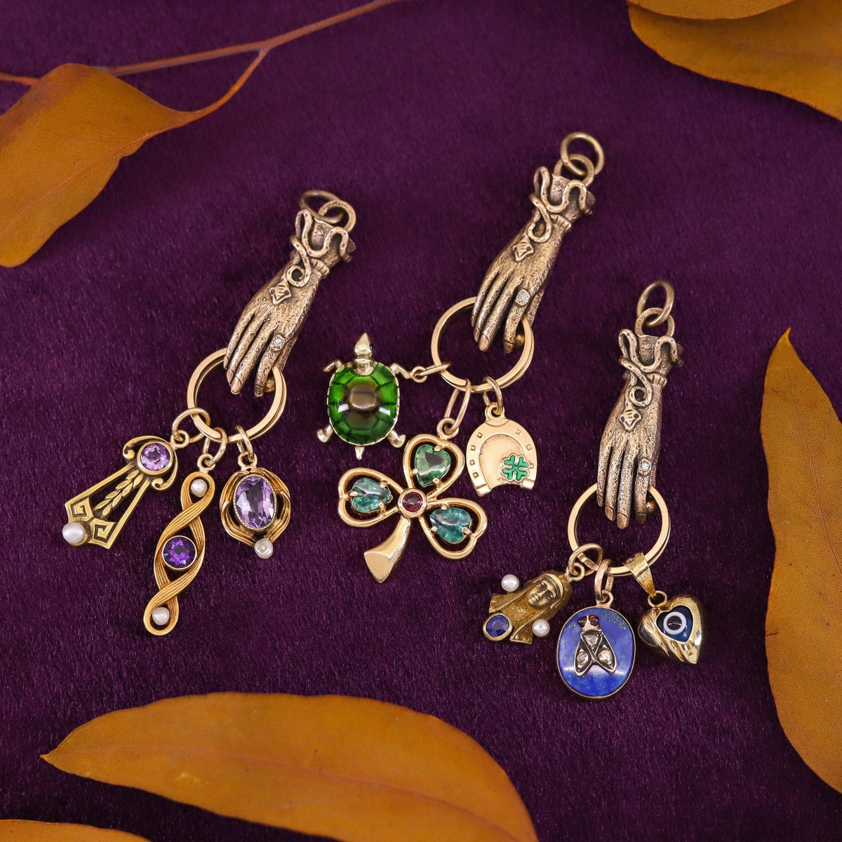 Vintage Shamrock Charm of 14k Gold - Trademark Antiques