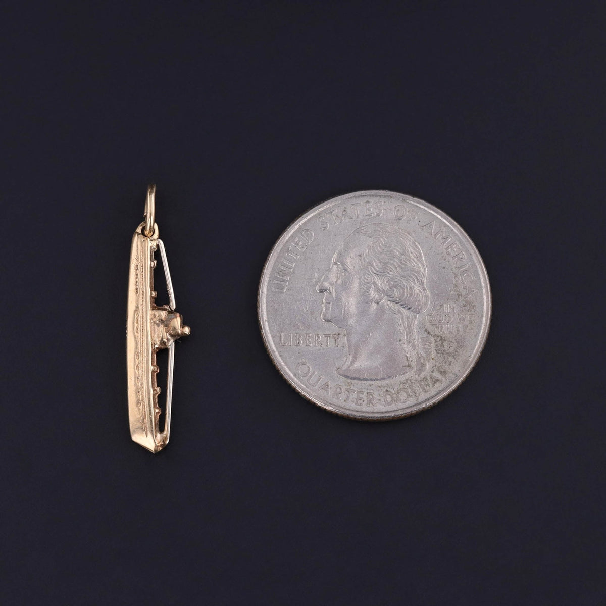 Vintage Ship Pendant of 14k Gold - Trademark Antiques