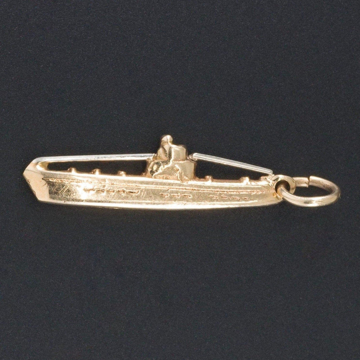 Vintage Ship Pendant of 14k Gold - Trademark Antiques