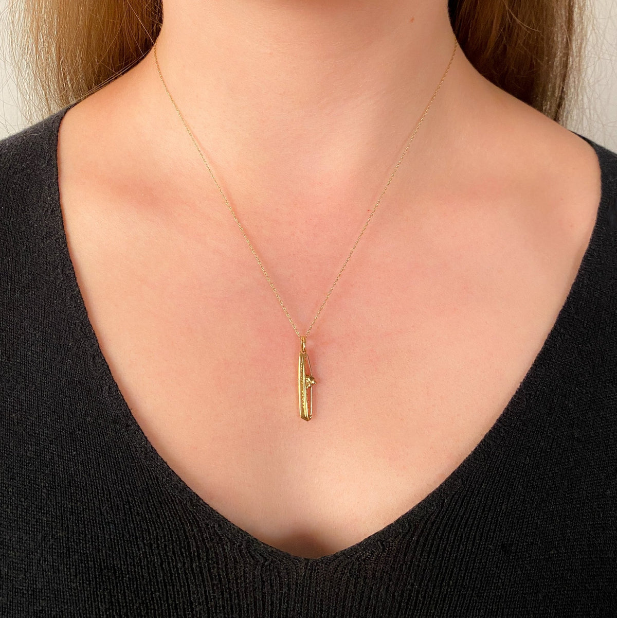 Vintage Ship Pendant of 14k Gold - Trademark Antiques