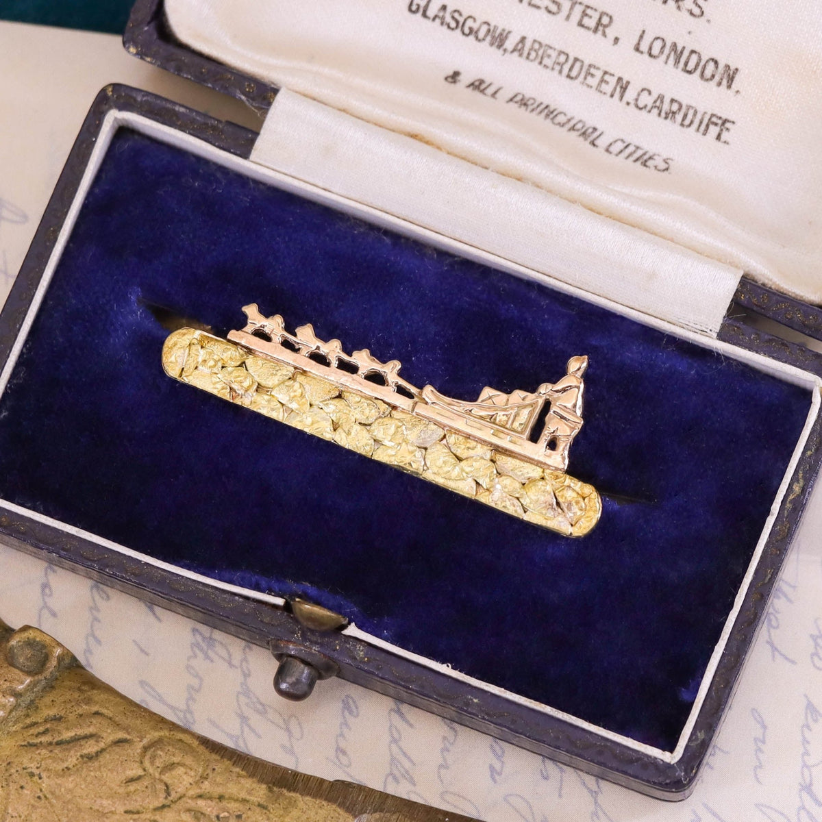 Vintage Sled Dog Brooch of 14k &amp; 18k Gold - Trademark Antiques