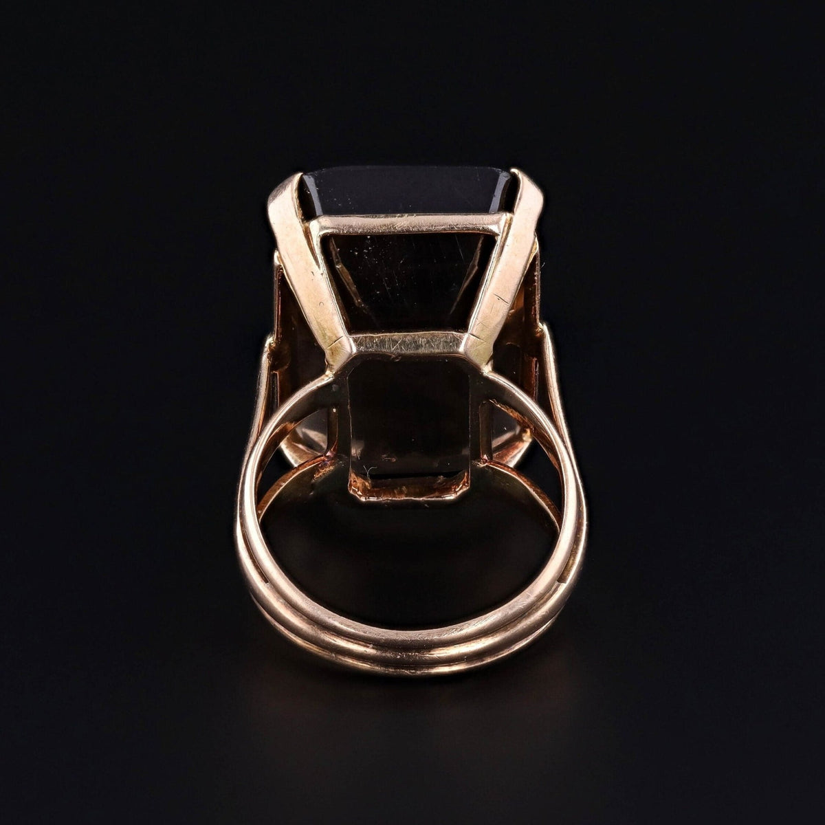 Vintage Smokey Quartz Ring of 14k Gold - Trademark Antiques