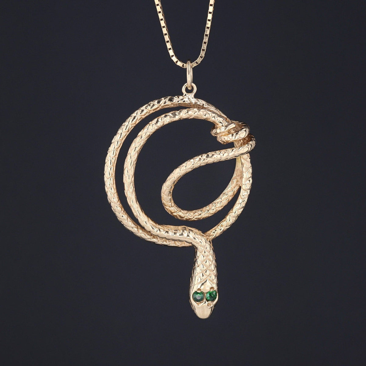 Vintage Snake Conversion Pendant of 14k Gold - Trademark Antiques