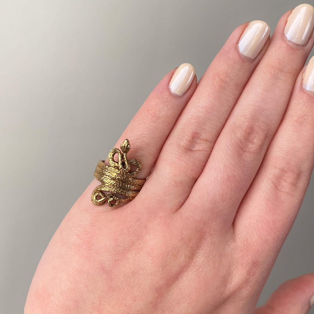 Vintage Snake Ring of 14k Gold - Trademark Antiques