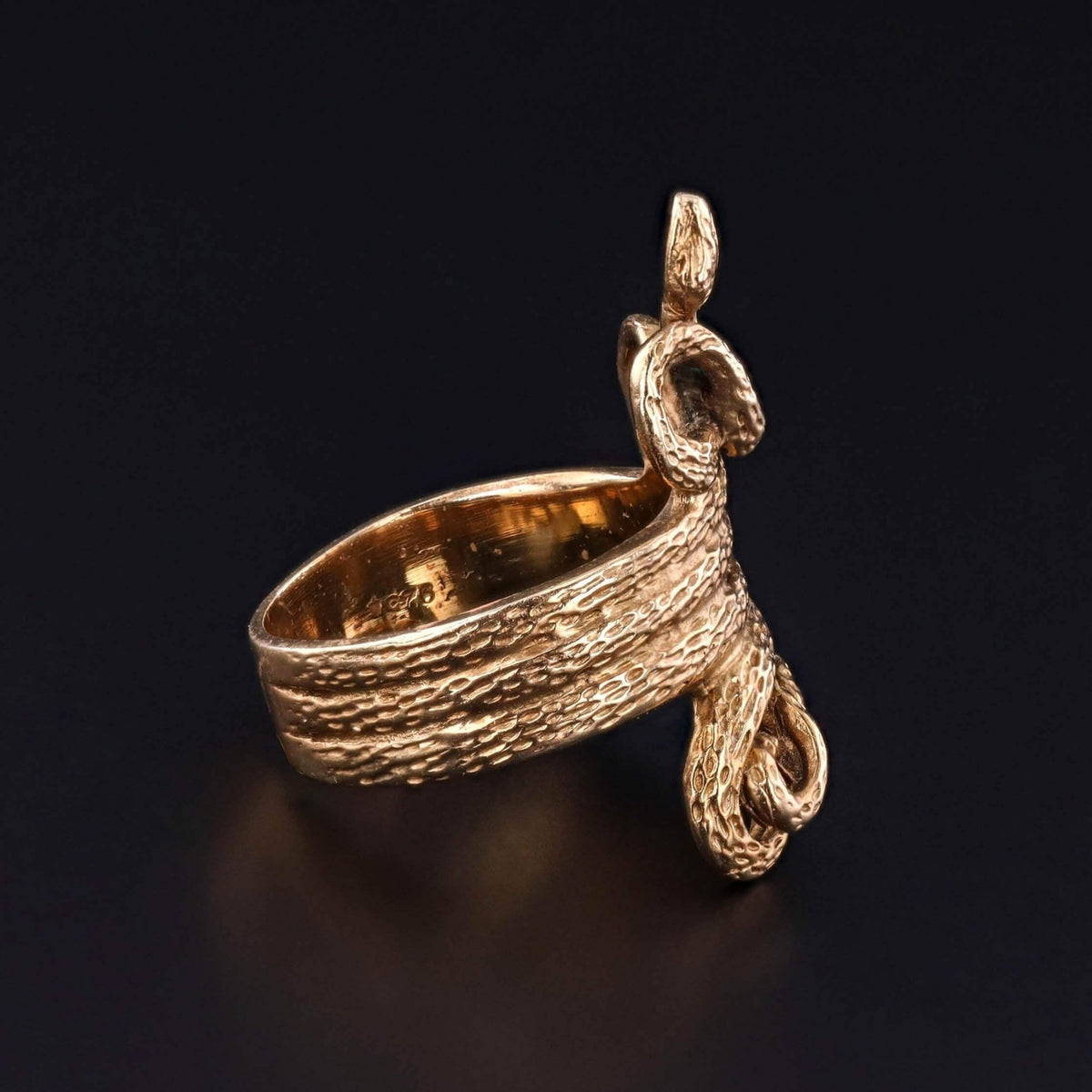 Vintage Snake Ring of 14k Gold - Trademark Antiques