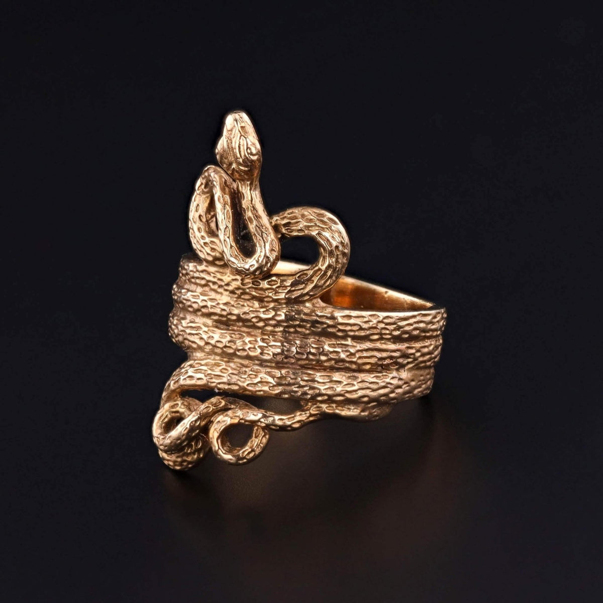 Vintage Snake Ring of 14k Gold - Trademark Antiques
