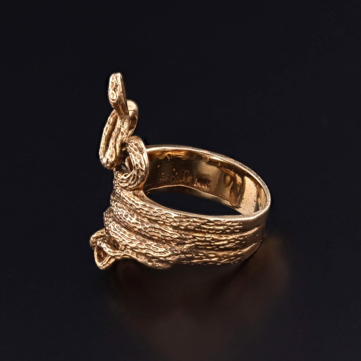 Vintage Snake Ring of 14k Gold - Trademark Antiques