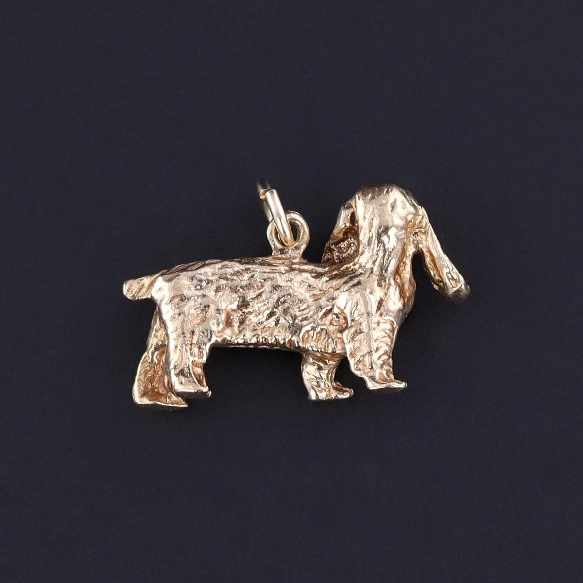 Vintage Spaniel Dog Charm of 14k Gold - Trademark Antiques