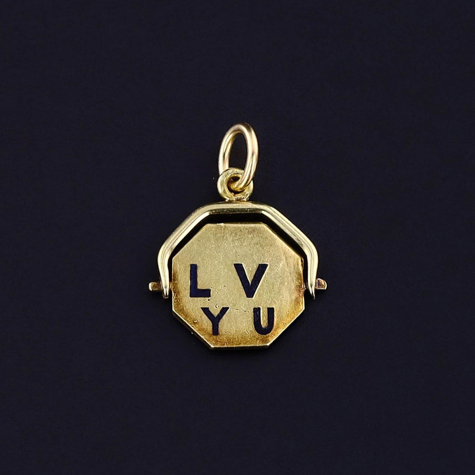 Vintage Spinner Charm of 14k Gold - Trademark Antiques