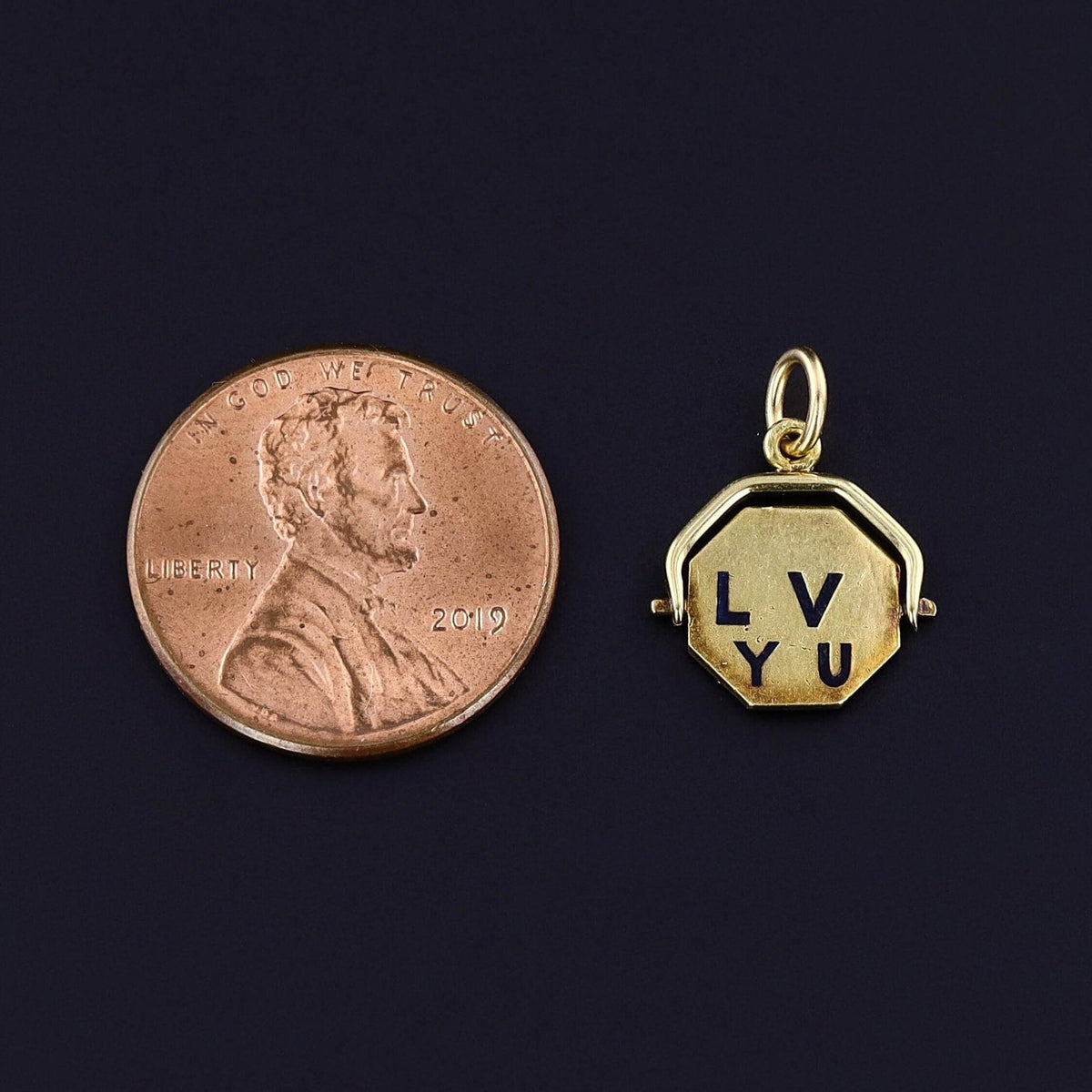 Vintage Spinner Charm of 14k Gold - Trademark Antiques