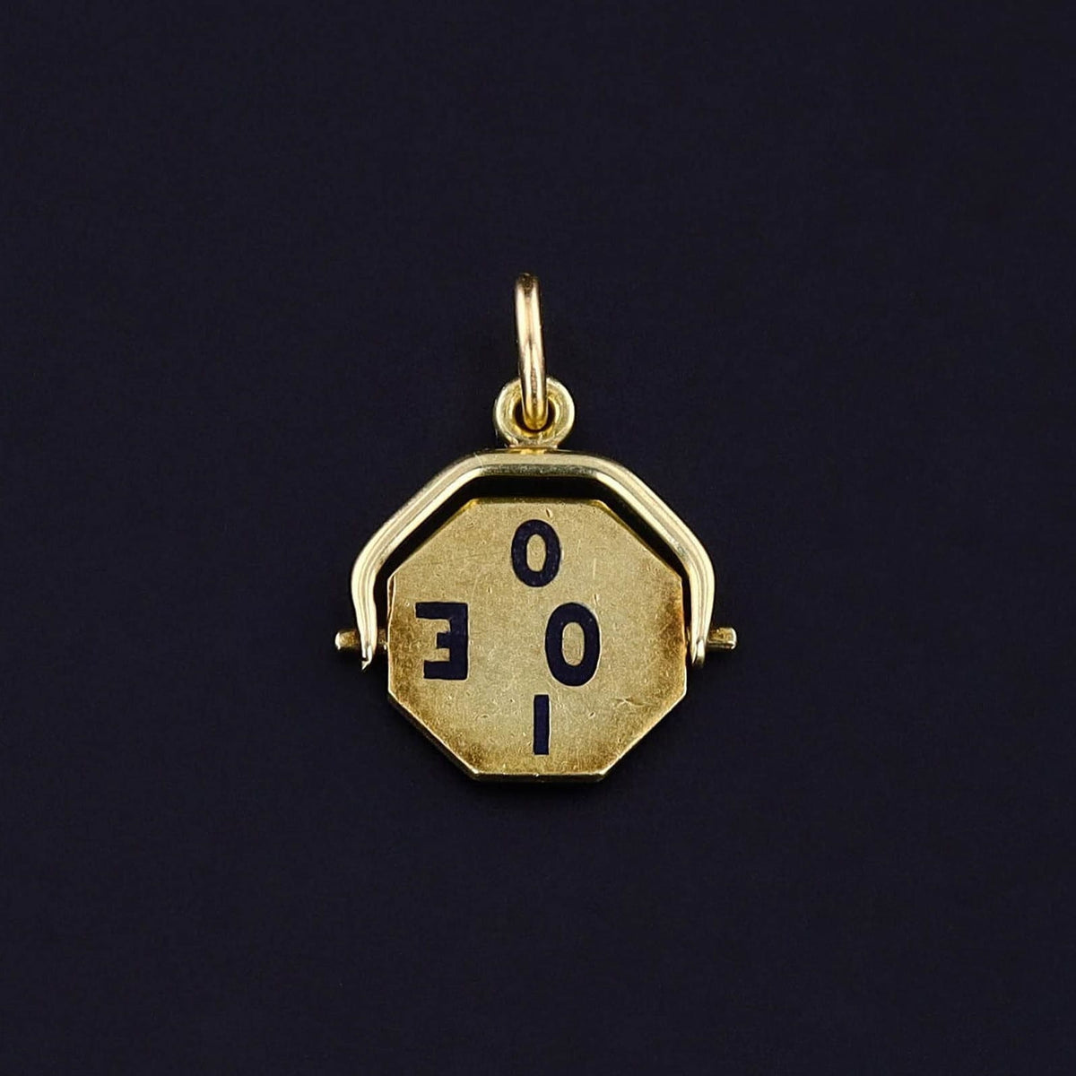 Vintage Spinner Charm of 14k Gold - Trademark Antiques