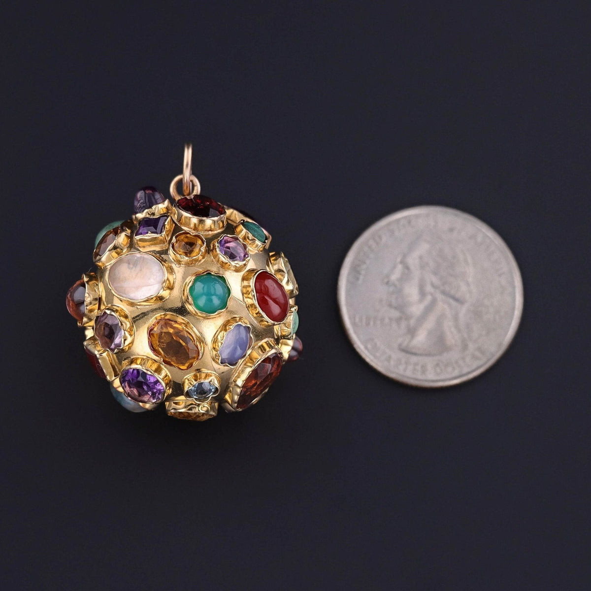 Vintage Sputnik Pendant of 18k Gold - Trademark Antiques