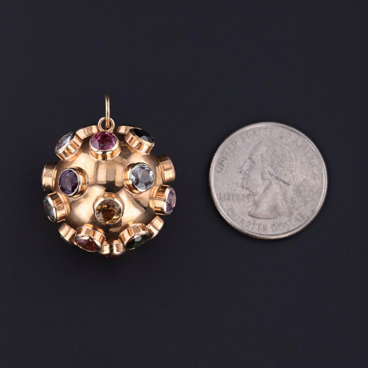Vintage Sputnik Pendant of 18k Gold - Trademark Antiques