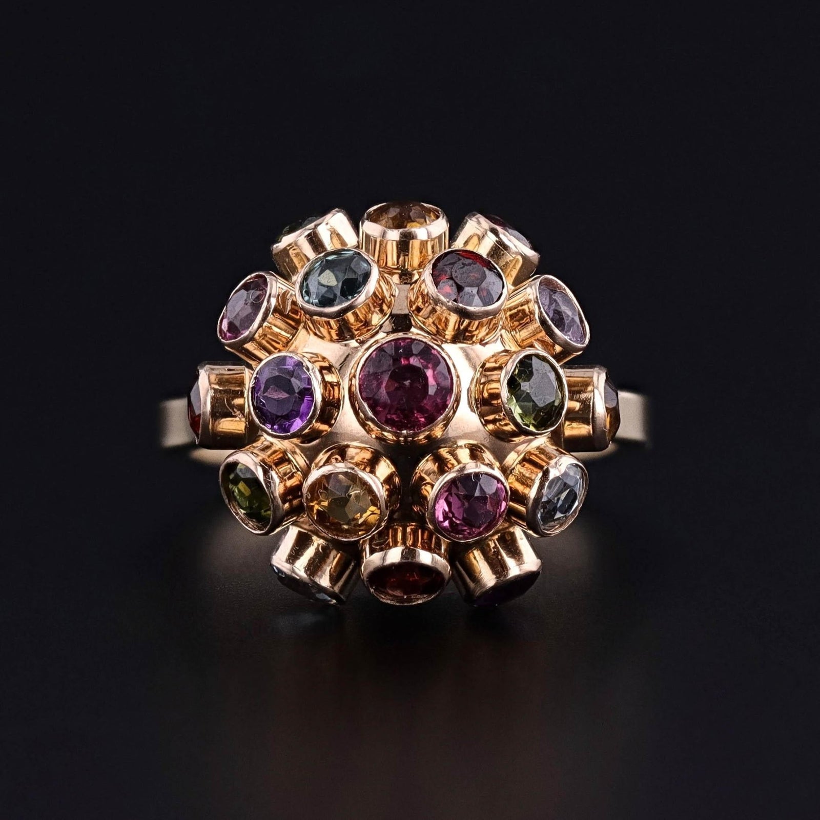 Vintage Sputnik Ring of 14k Gold - Trademark Antiques