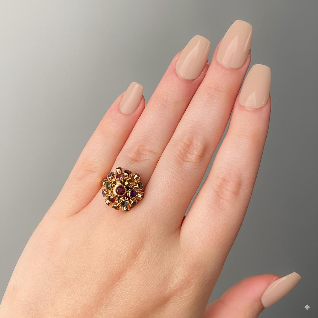 Vintage Sputnik Ring of 14k Gold - Trademark Antiques