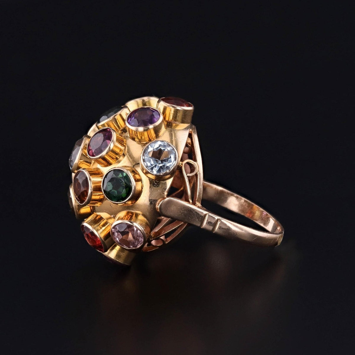 Vintage Sputnik Ring of 18k Gold - Trademark Antiques
