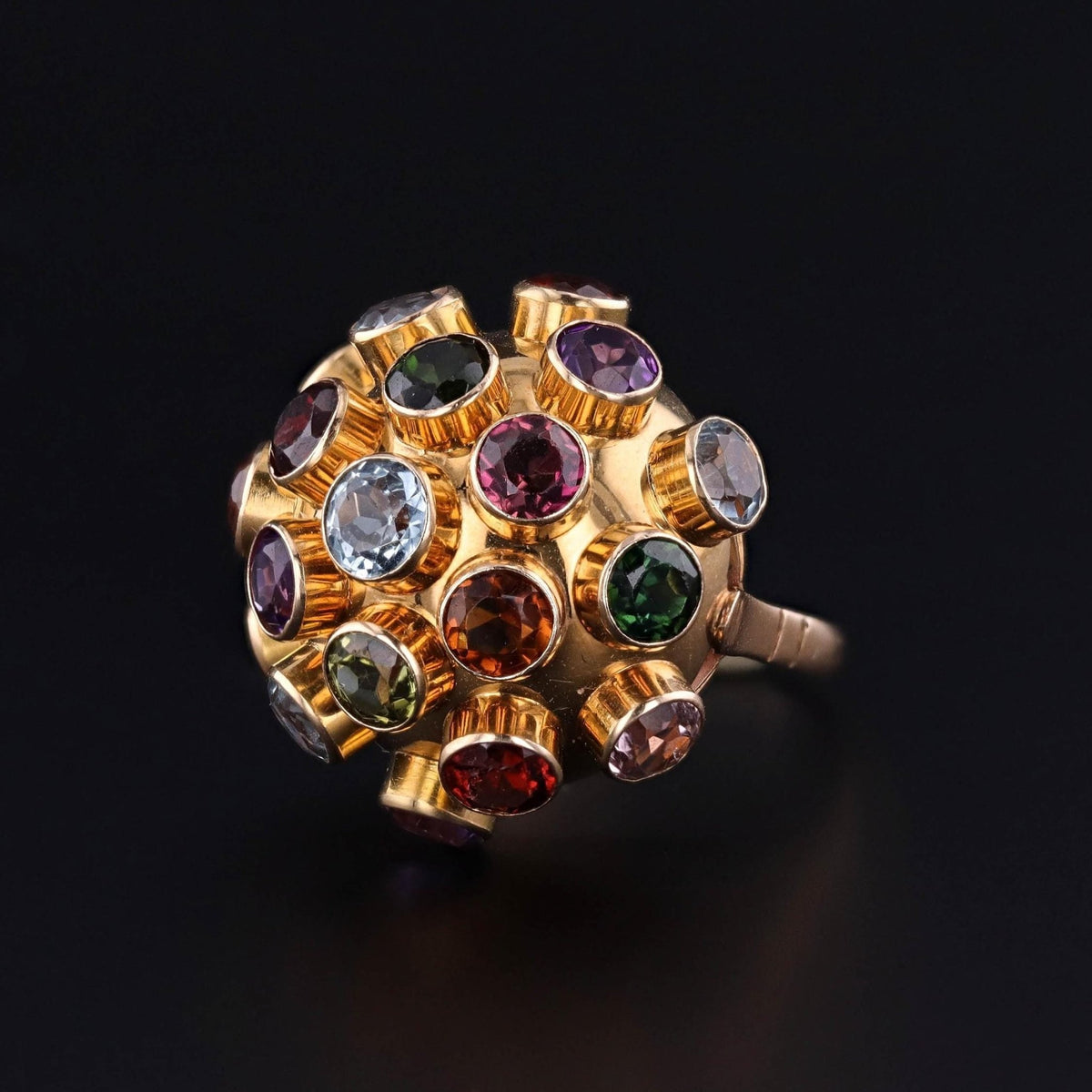 Vintage Sputnik Ring of 18k Gold - Trademark Antiques