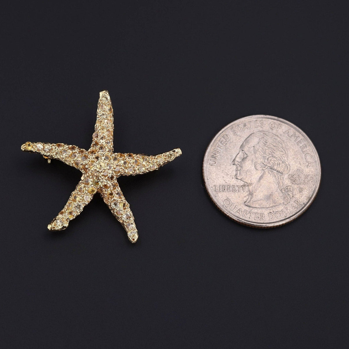 Vintage Starfish Brooch of 18k Gold - Trademark Antiques
