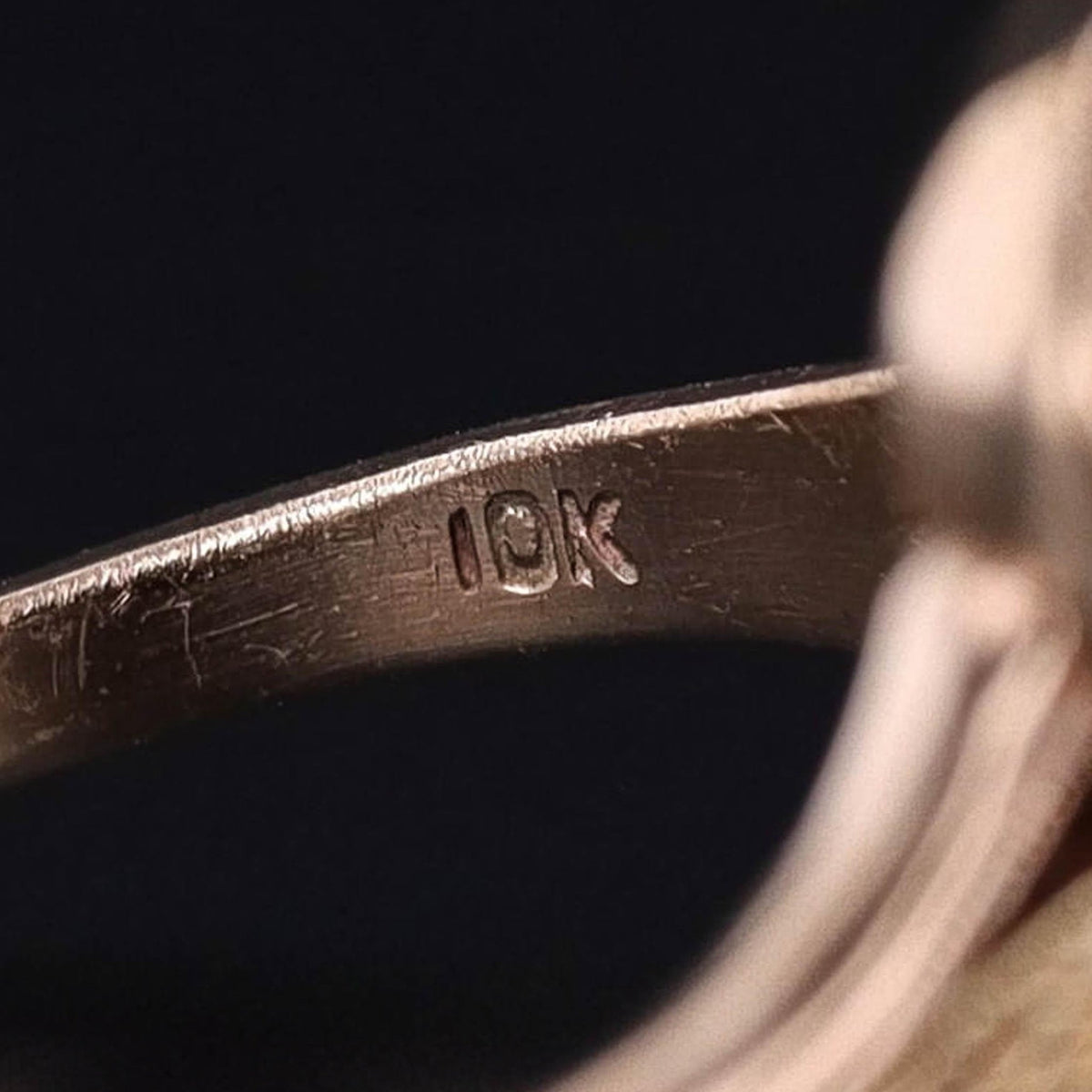 Vintage Synthetic Blue Spinel Ring of 10k Gold - Trademark Antiques