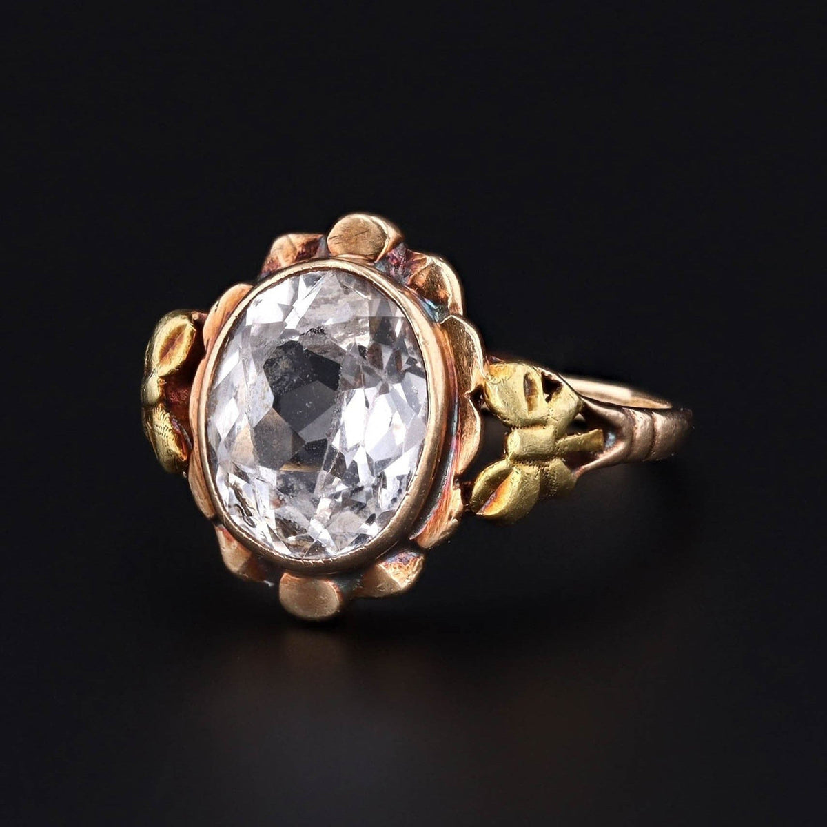 Vintage Synthetic Spinel Ring of 10k Gold - Trademark Antiques