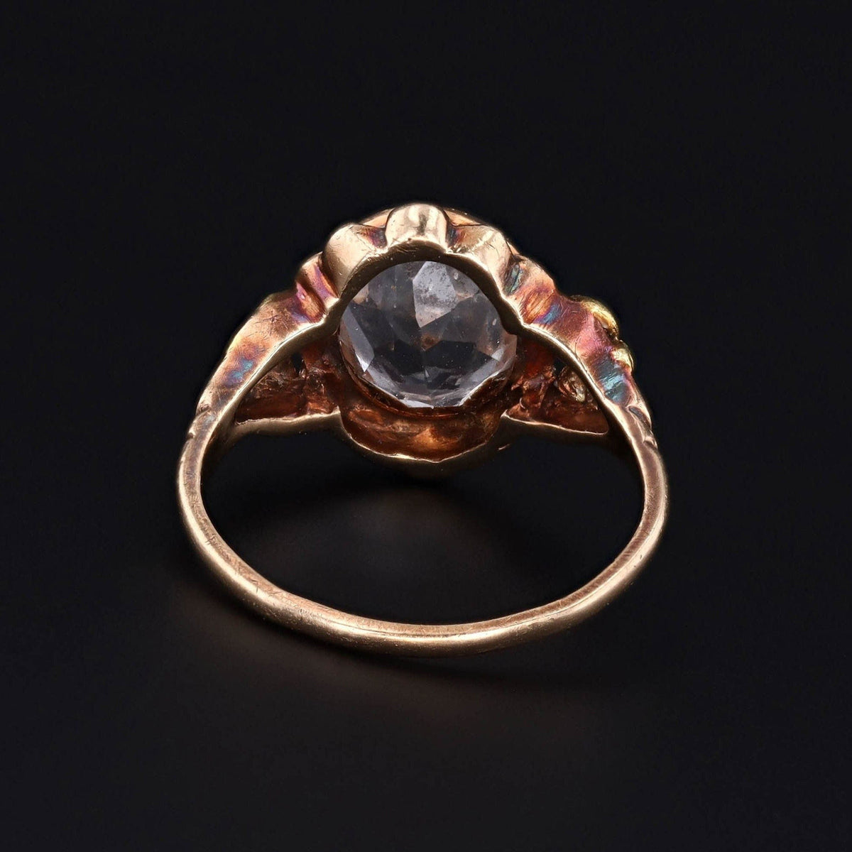 Vintage Synthetic Spinel Ring of 10k Gold - Trademark Antiques