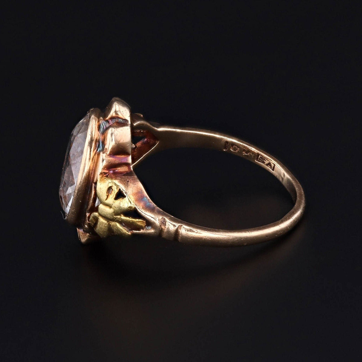 Vintage Synthetic Spinel Ring of 10k Gold - Trademark Antiques
