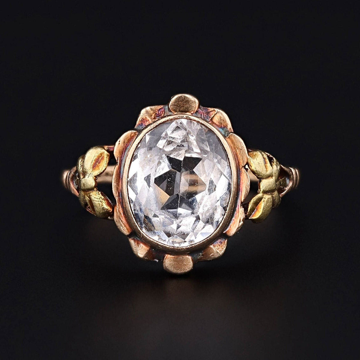 Vintage Synthetic Spinel Ring of 10k Gold - Trademark Antiques
