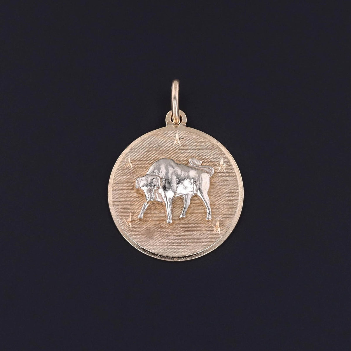 Vintage Taurus Charm of 14k Gold - Trademark Antiques