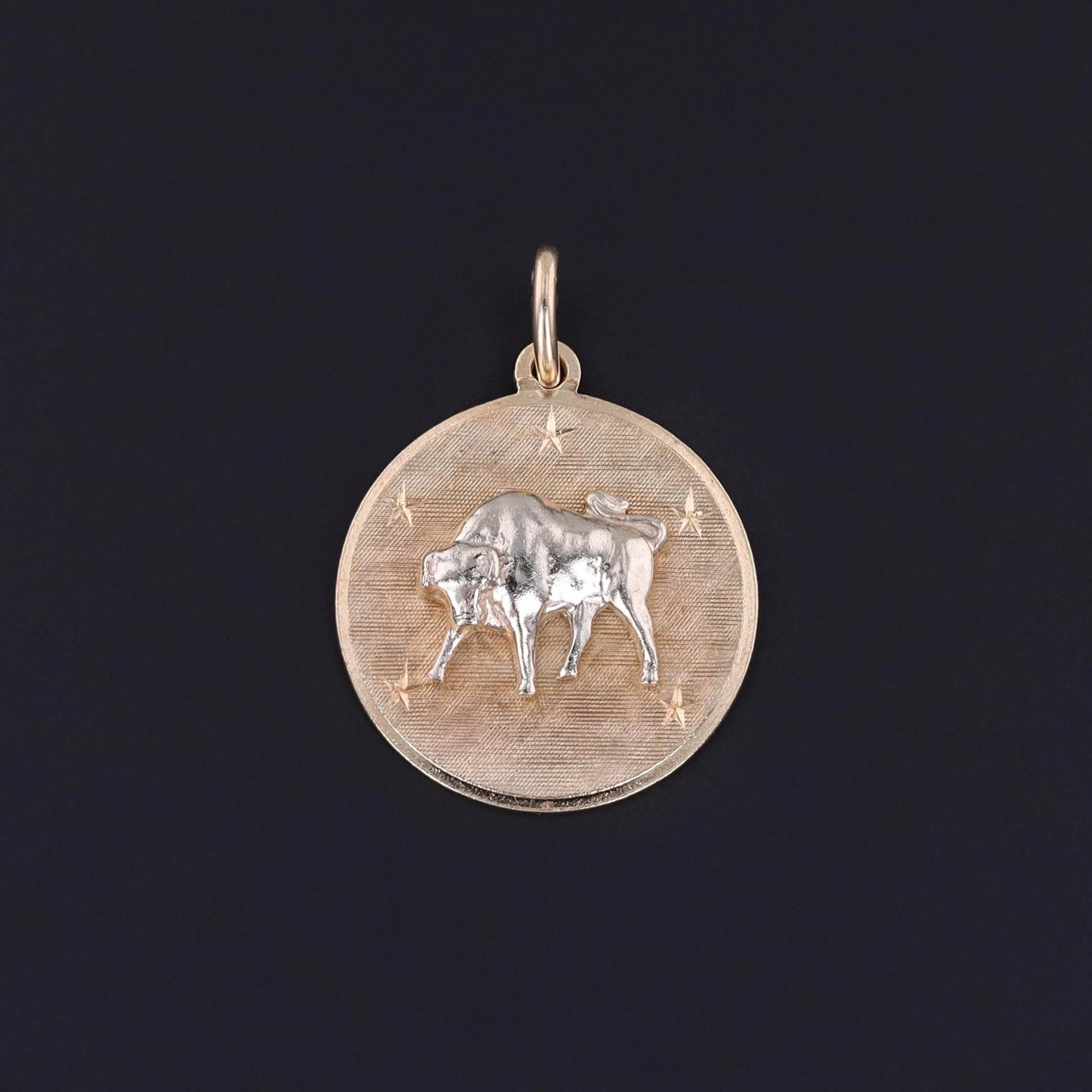 Vintage Taurus Charm of 14k Gold - Trademark Antiques
