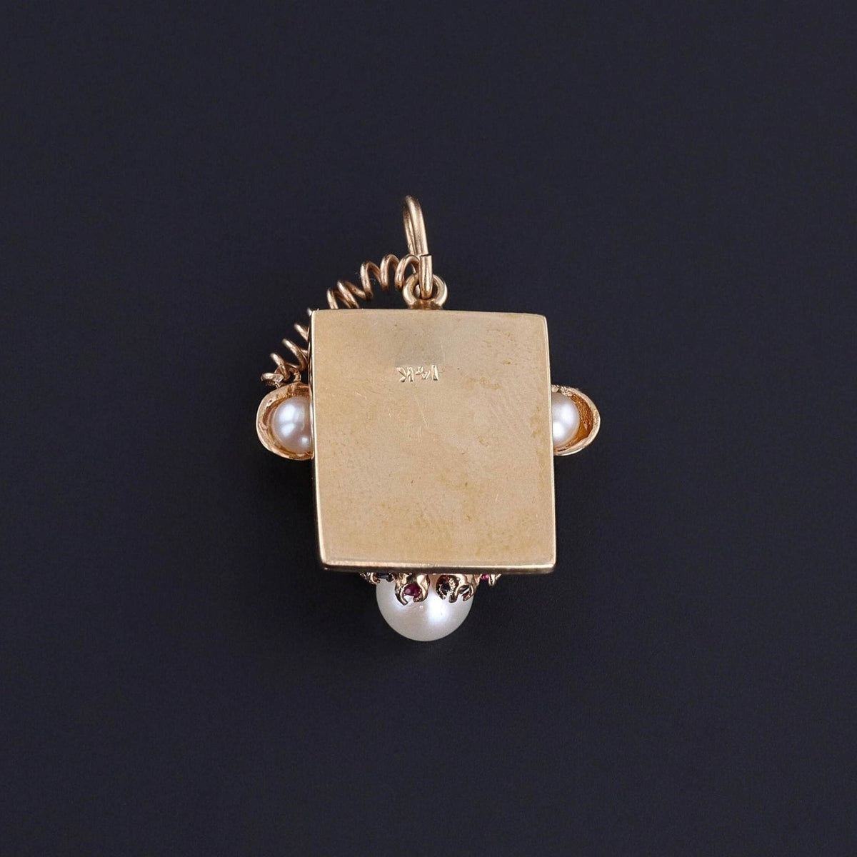 Vintage Telephone Charm of 14k Gold - Trademark Antiques