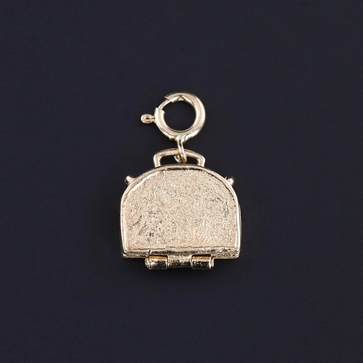 Vintage Travel Suitcase Charm of 14k Gold - Trademark Antiques