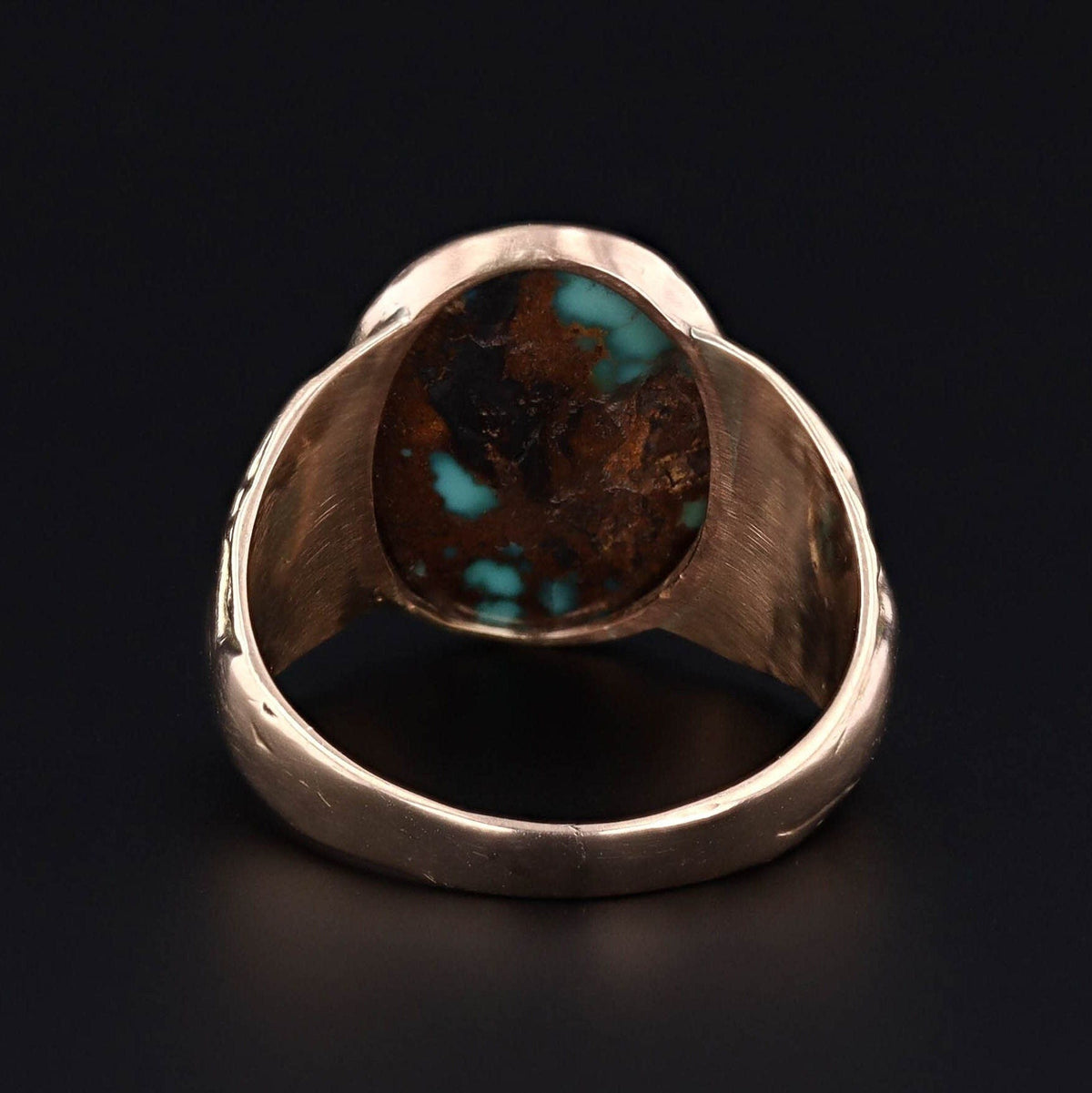 Vintage Turquoise Woman Ring of 10k Gold - Trademark Antiques