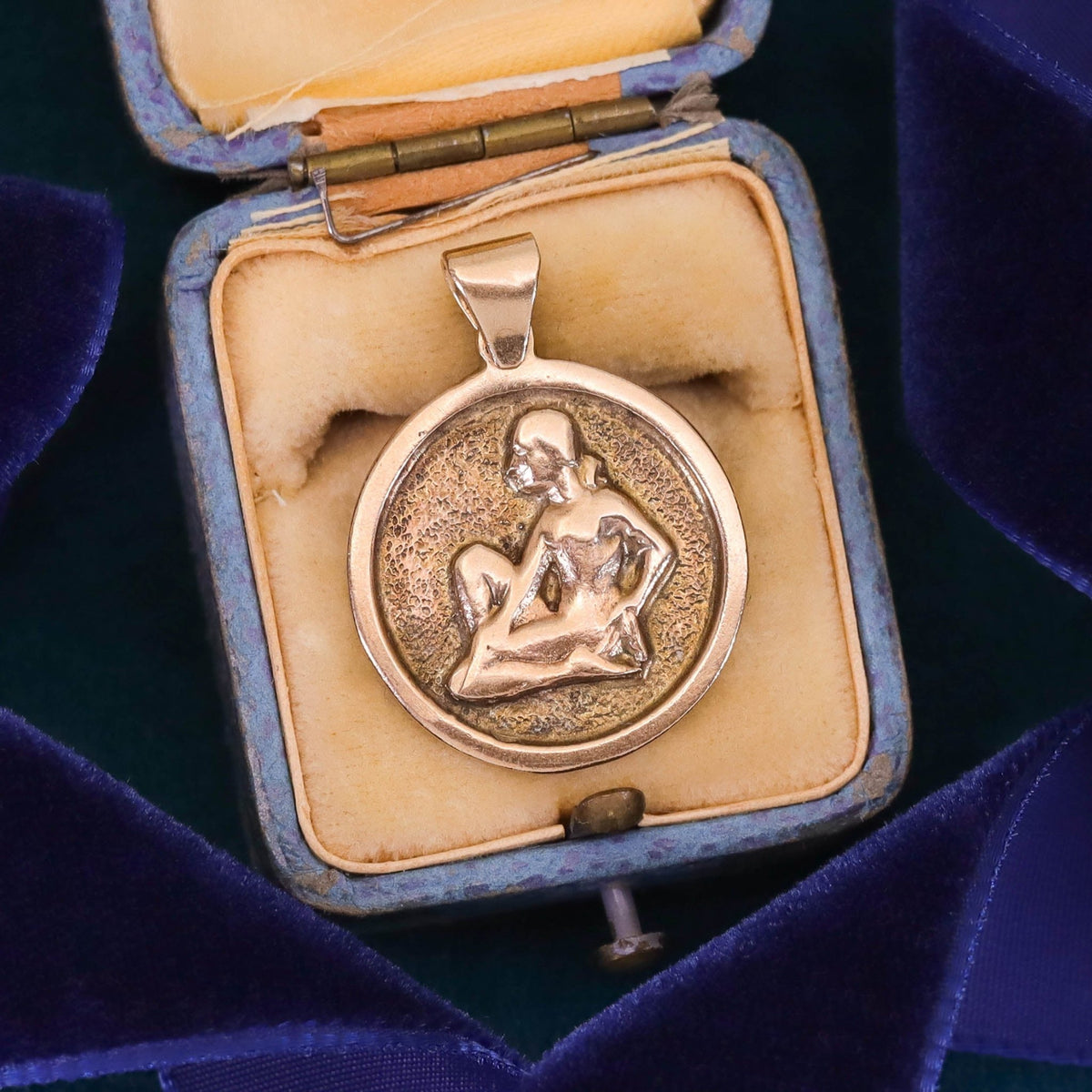 Vintage Virgo Pendant of 10k Gold - Trademark Antiques