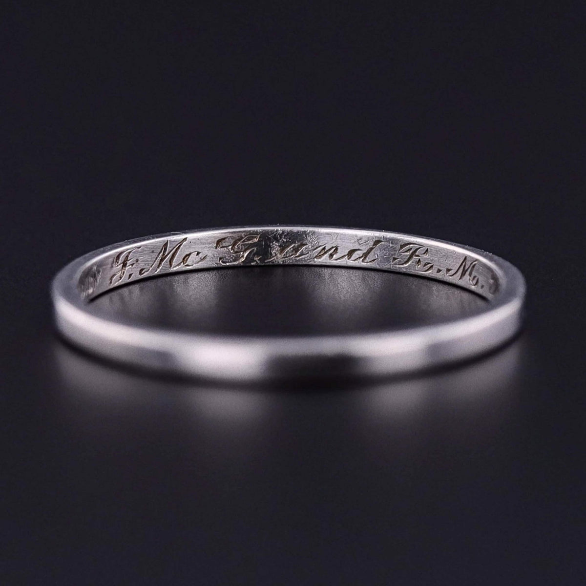 Vintage Wedding Band of Palladium by Tiffany and Co. - Trademark Antiques