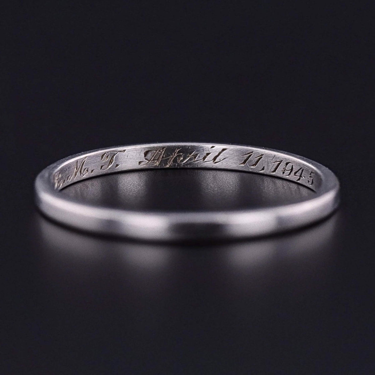 Vintage Wedding Band of Palladium by Tiffany and Co. - Trademark Antiques