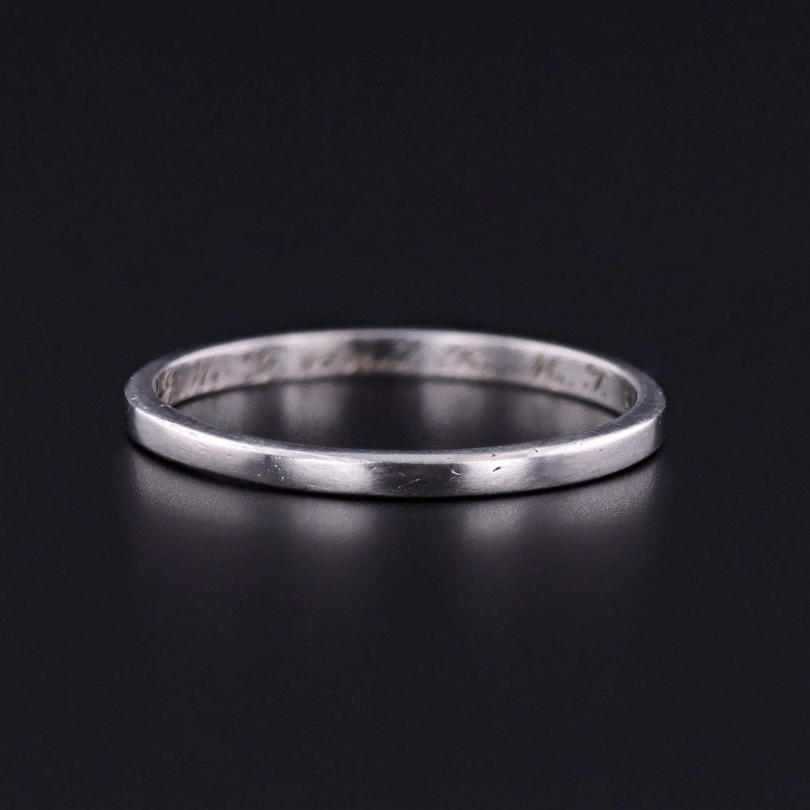 Vintage Wedding Band of Palladium by Tiffany and Co. - Trademark Antiques