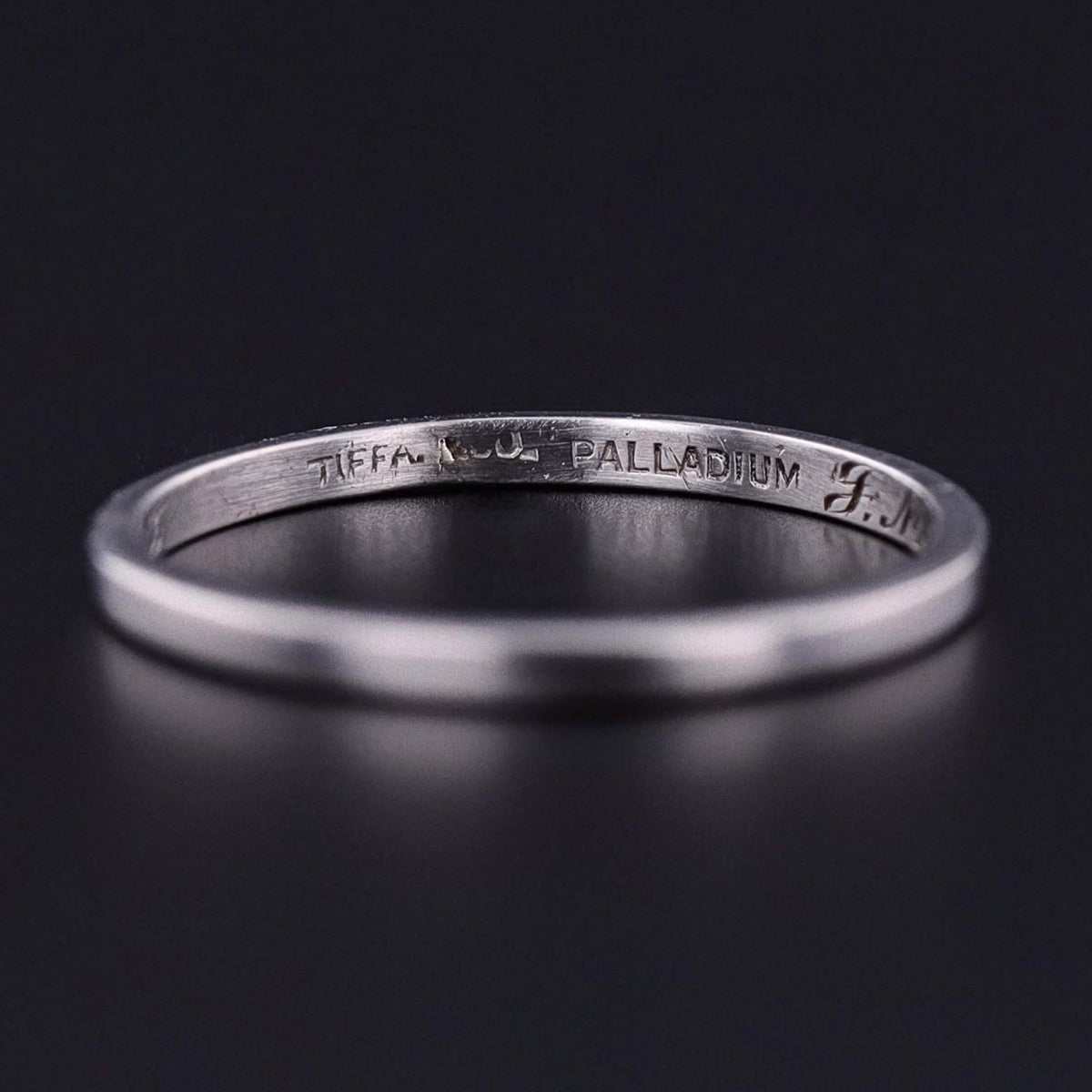Vintage Wedding Band of Palladium by Tiffany and Co. - Trademark Antiques