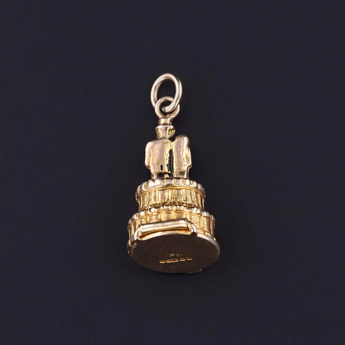 Vintage Wedding Cake and Baby Charm of 9ct Gold - Trademark Antiques