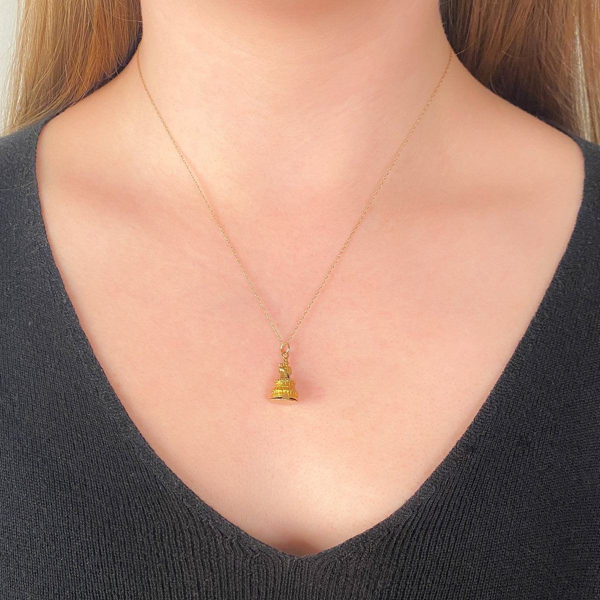 Vintage Wedding Cake and Baby Charm of 9ct Gold - Trademark Antiques