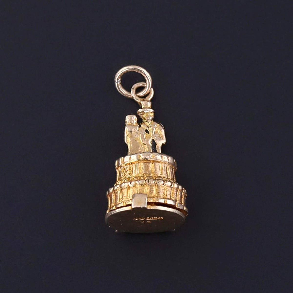 Vintage Wedding Cake and Baby Charm of 9ct Gold - Trademark Antiques