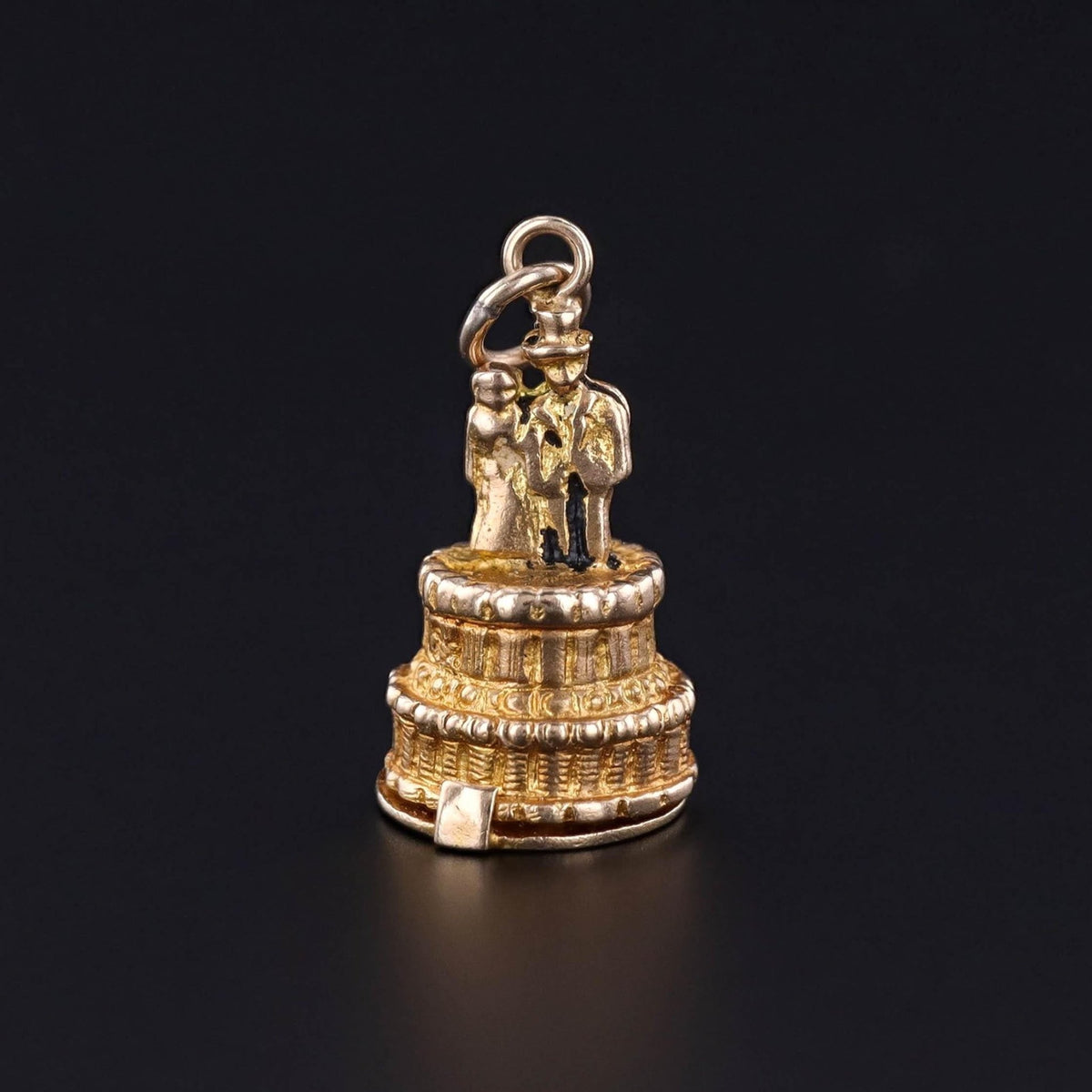 Vintage Wedding Cake and Baby Charm of 9ct Gold - Trademark Antiques
