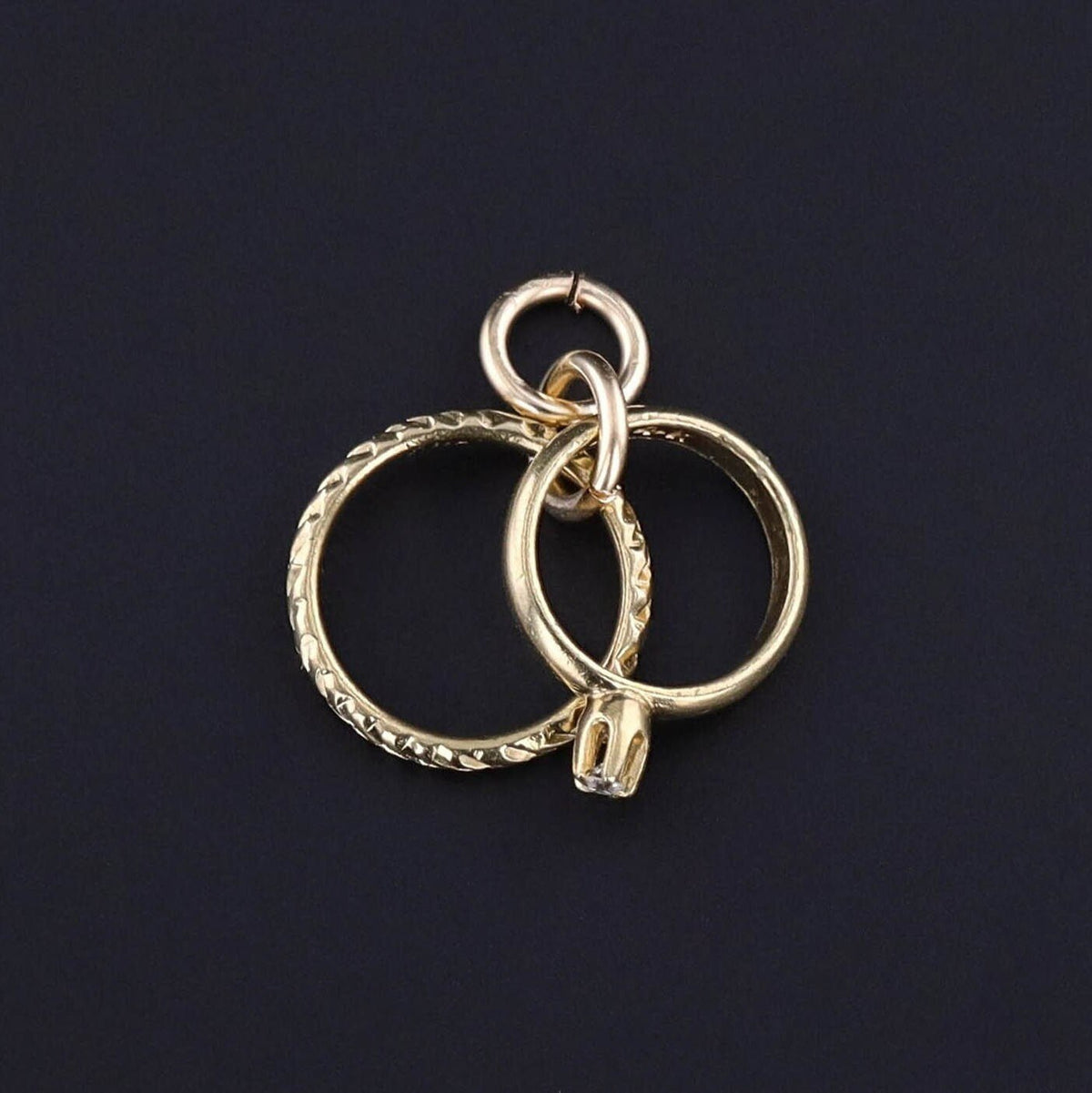 Vintage Wedding Charm of 14k Gold - Trademark Antiques