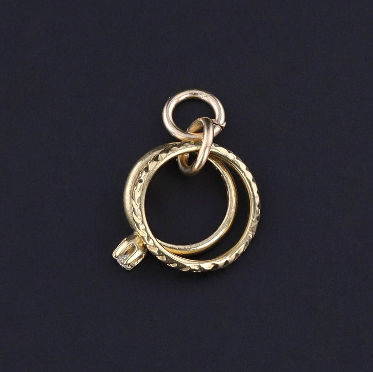 Vintage Wedding Charm of 14k Gold - Trademark Antiques