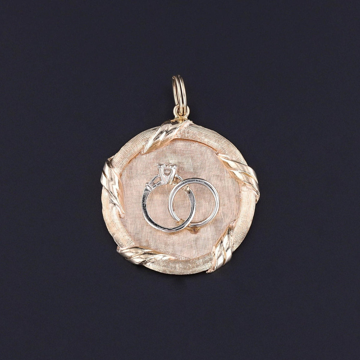 Vintage Wedding Ring Pendant of 14k Gold - Trademark Antiques